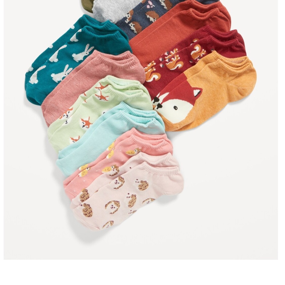 Colorful Animal Print Ankle Socks Set